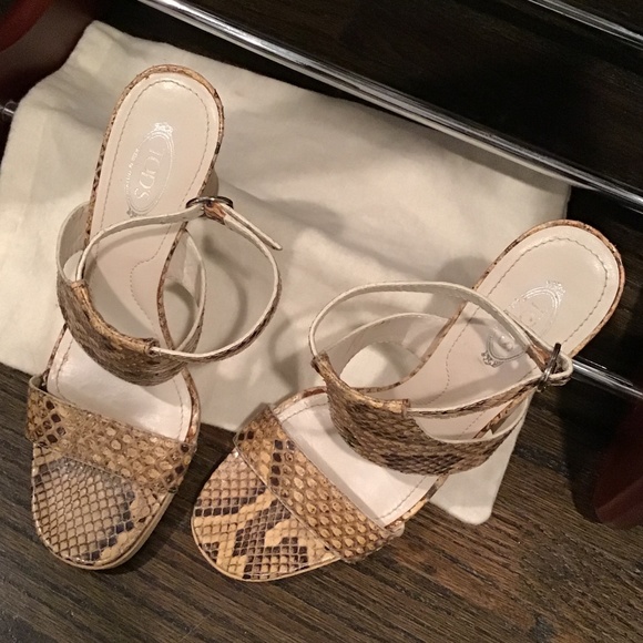 Tod’s Python Platform Sandals US 9 - Picture 3 of 8